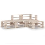 vidaXL Salon de jardin palette 4 Pièces bois de pin