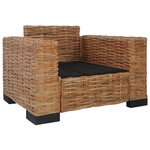 vidaXL Fauteuil avec coussins Rotin naturel