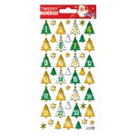 Stickers mousse 3D pour Calendrier de l'Avent - Sapins de Noël avec chiffres