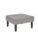 vidaXL Tabouret Gris foncé 60x60x36 cm Velours
