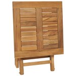 vidaXL Salon de jardin pliable 3 Pièces Bois de teck solide