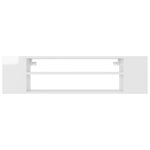 vidaXL Meuble TV suspendu Blanc brillant 100x30x26 5 cm Aggloméré