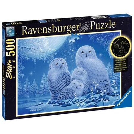 Puzzle Star Line 500 p - Chouettes au clair de lune