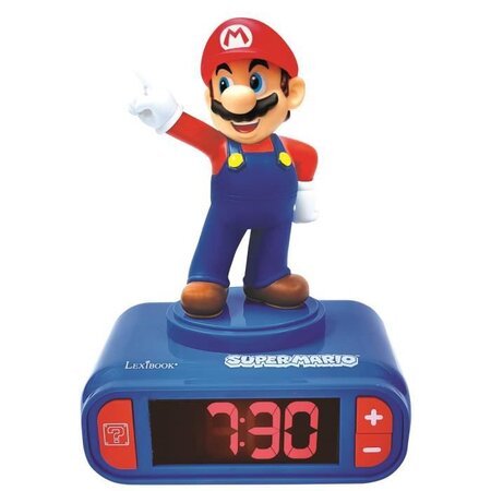 SUPER MARIO Réveil Veilleuse Chambre Enfant avec Effets Sonores