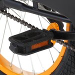 vidaXL Vélo d'enfant avec porte-bagages avant 18 pouces Noir et orange
