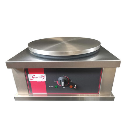 Crêpière electrique carrée à usage intensif - ø 400 mm - sofraca -  - acier inoxydable 470x488x245mm