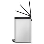 EKO Poubelle à pédale Essential 3x9 L Argenté mat
