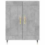 vidaXL Buffet haut Gris béton 69 5x34x180 cm Bois d'ingénierie