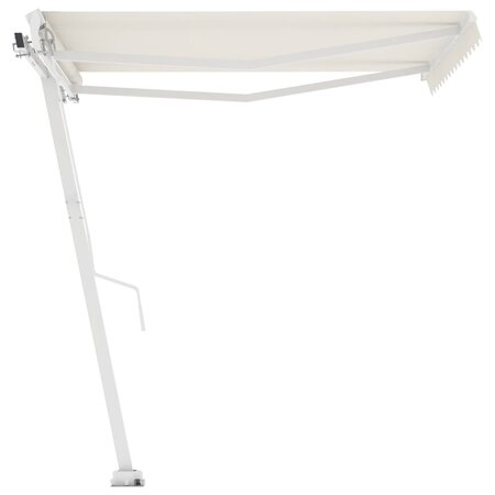 vidaXL Auvent manuel rétractable sur pied 350x250 cm Crème