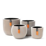 Capi Ensemble de jardinière 4 Pièces Groove Ivoire