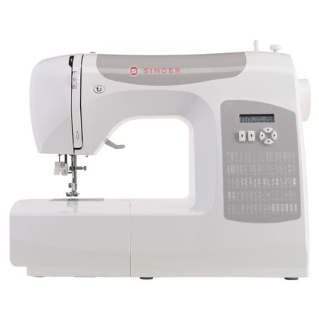 Singer machine à coudre c5205-cr 75 w blanc et gris