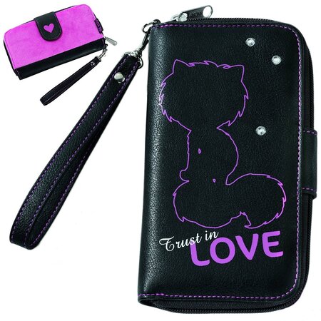 Grand portefeuille love nici ayumi marron