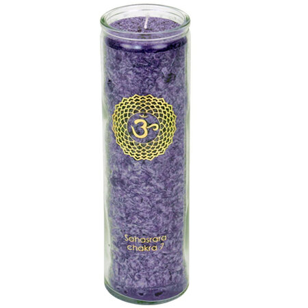 Bougie en stearine 100 heures chakra 7