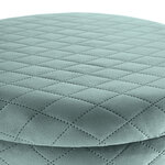 Tectake Pouf coffre de rangement aspect velours COCO matelassé - turquoise