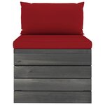 vidaXL Salon palette de jardin 5 Pièces avec coussins Bois de pin massif