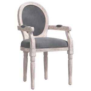 vidaXL Chaise à manger gris foncé 54x56x96 5 cm velours