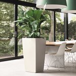 LECHUZA Jardinière Cubico 30 ALL-IN-ONE Blanc haute brillance 18181