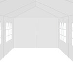 vidaXL Tonnelle de jardin 3 x 12 m Blanc