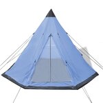 vidaXL Tente pour 4 personnes Bleu