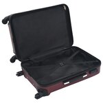 vidaXL Valise rigide 3 Pièces Rouge bordeaux ABS