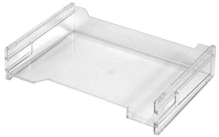Lot de 3 Corbeille à courrier à l'italienne, en polystyrène, transparent HERLITZ
