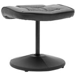 vidaXL Fauteuil TV avec repose-pied Gris Similicuir