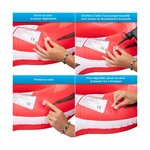 Pack 2 matelas gonflables d'eau géants  ultra confort  pour piscine & plage - pack twin fresh fruits 185 x 100 cm