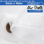 Lot de 6 rouleaux de film bulle d'air largeur 25cm x longueur 100m - gamme air'roll coex