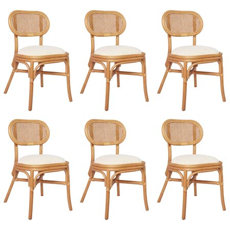 vidaXL Chaises à manger lot de 6 Lin
