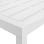 vidaXL Salon de jardin 3 Pièces plastique blanc