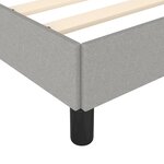 vidaXL Cadre de lit Gris clair 160x200 cm Tissu