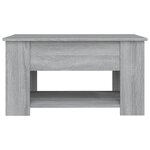 vidaXL Table basse Sonoma gris 79x49x41 cm Bois d'ingénierie