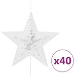 vidaXL Guirlande lumineuse à étoiles LED 200 LED Blanc 8 fonctions