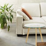 Table basse plateau en verre 50 cm