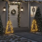vidaXL Décoration lumineuse arbre de Noël avec piquets 115 LED 90 cm