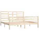 vidaXL Cadre de lit Bois massif 180x200 cm Super King
