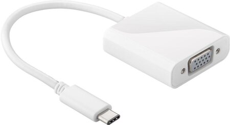 Adaptateur USB Type C Goobay vers VGA (Blanc)