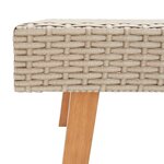 vidaXL Salon de jardin 4 Pièces avec coussins Résine tressée Beige