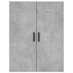 vidaXL Buffet haut Gris béton 69 5x34x180 cm Bois d'ingénierie