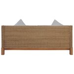 vidaXL Ensemble de canapés 2 Pièces avec coussins Rotin naturel