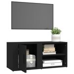 vidaXL Meuble TV Noir 80x31 5x36 cm Bois d'ingénierie