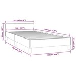 vidaXL Cadre de lit avec tête de lit Taupe 100x200 cm Tissu