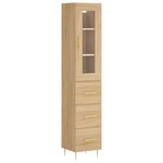 vidaXL Buffet haut Chêne sonoma 34 5x34x180 cm Bois d'ingénierie