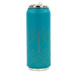 YOKO DESIGN Canette isotherme Art déco - Bleu canard - 500 ml