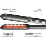 JEAN LOUIS DAVID JLD-201IR Lisseur vapeur et infrarouge STEAM PROTECT - 50W - Réservoir 10ml - Température max : 235°C