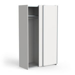 Armoire 2 portes coulissantes - GHOST - Blanc - 116 5 x 59 8 x 203 cm - DEMEYERE