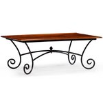 vidaXL Table basse avec pieds bouclés Bois de Sesham 110 x 60 x 39 cm