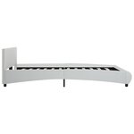 vidaXL Cadre de lit Blanc Similicuir 180 x 200 cm