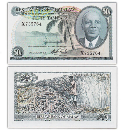 Billet de Collection 50 Tambala 1975 Malawi - Neuf - P9c