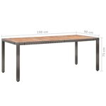 vidaXL Salon de jardin 9 Pièces avec coussins Résine tressée Gris